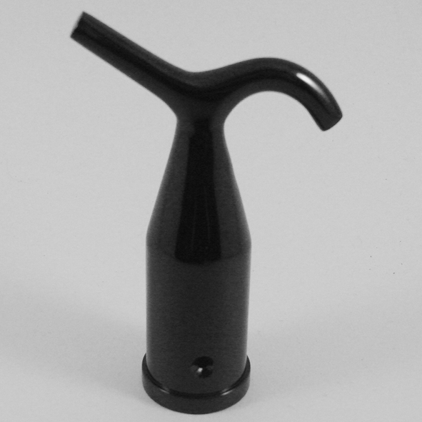 THD163/BLP • For 25mm Pole • Black Polished • Hook for Sash Pole